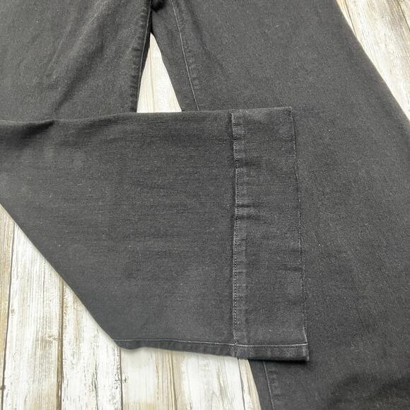 J. Crew Pants Sz 29 Black 96’ Low Rise Denim Trouser Wide Leg Preppy Minimalist - Picture 3 of 7